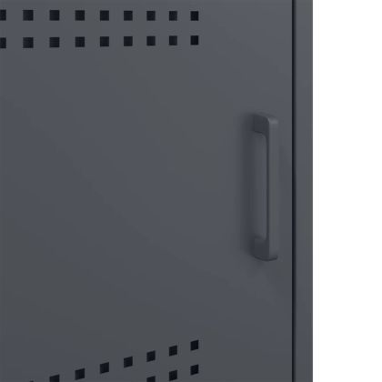 Нощно шкафче, антрацит, 36x39x68 см, стомана