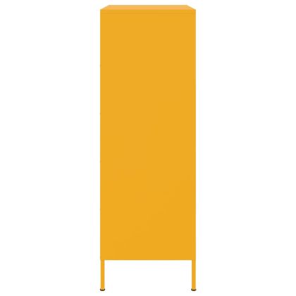Висок шкаф, горчица жълто, 68x39x113 см, стомана