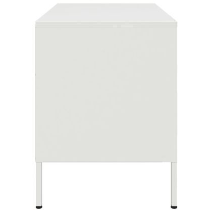 ТВ шкаф, бял, 68x39x50,5 см, стомана