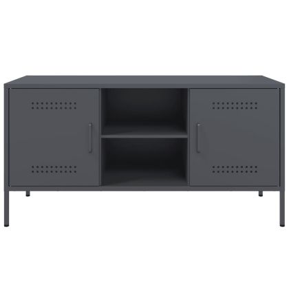 ТВ шкаф, антрацит, 100,5x39x50,5 см, стомана