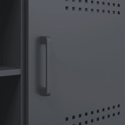 ТВ шкаф, антрацит, 100,5x39x50,5 см, стомана