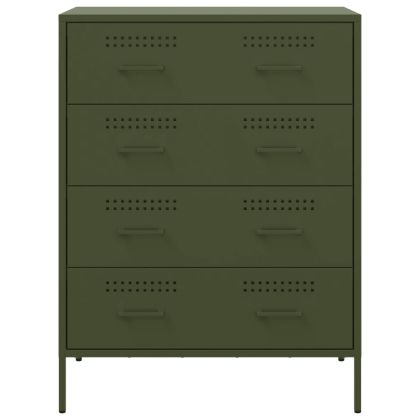 Бюфет, маслиненозелен, 68x39x89 см, стомана