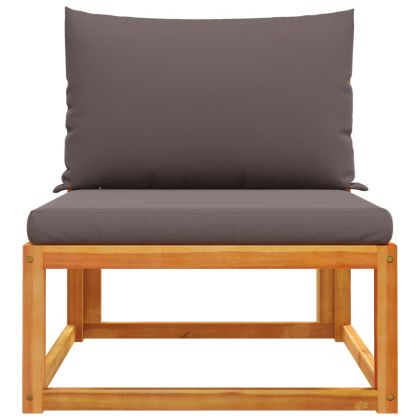 Градински диван без подлакътници с възглавници, дърво, акация и въже