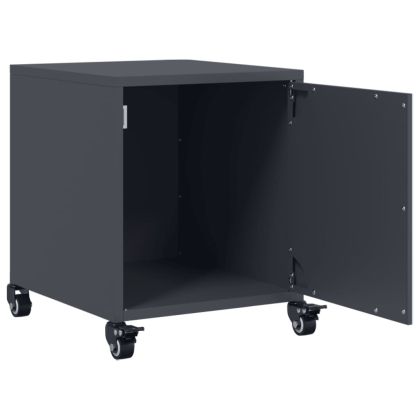 Нощно шкафче, антрацит, 36x39x43,5 см, стомана