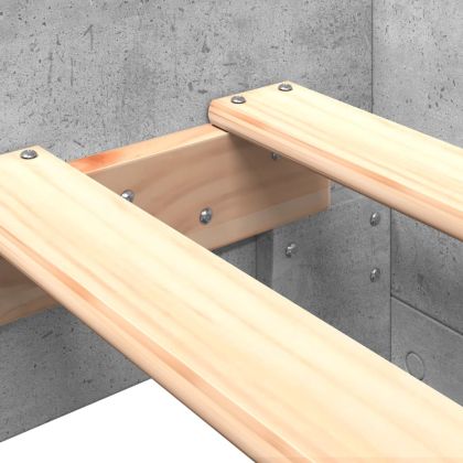 Рамка за легло, бетонно сиво, 90x190 см, инженерно дърво