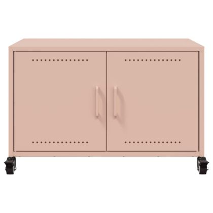 ТВ шкаф, розов, 68x39x43,5 см, стомана