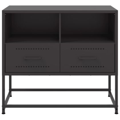ТВ шкаф, черен, 68x39x60,5 см, стомана
