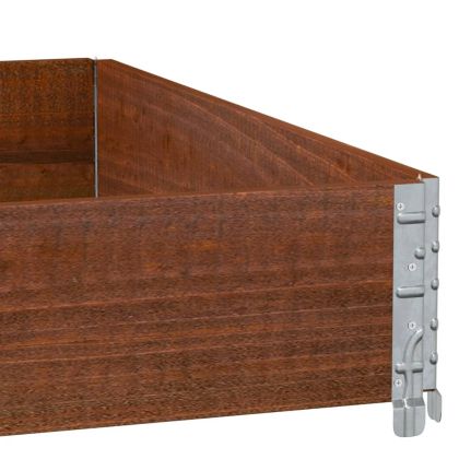 Градинска кашпа, кафяв, 100x100 см, борова дървесина масив