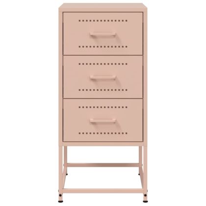 Нощни шкафчета 2 бр розов 36x39x78 см стомана