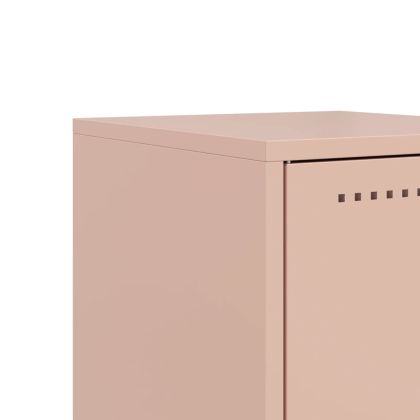 Нощни шкафчета 2 бр розов 36x39x78 см стомана