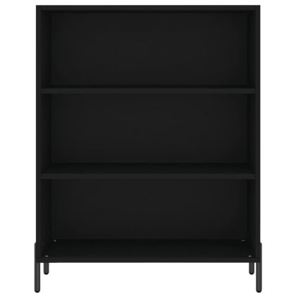 Висок шкаф, черен, 69,5x32,5x180 см, инженерно дърво