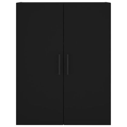 Стенни шкафове, 2 бр, черни, 69,5x34x90 см