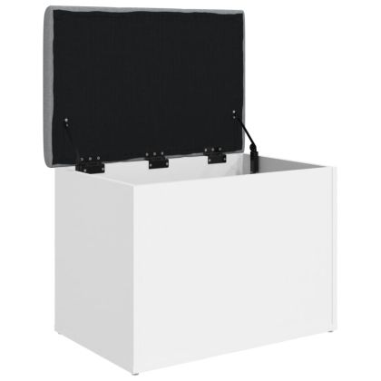 Пейка за съхранение, бяла, 62x42x45 см, инженерно дърво