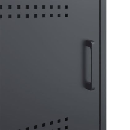 Нощни шкафчета, 2 бр, антрацит, 36x39x50,5 см, стомана