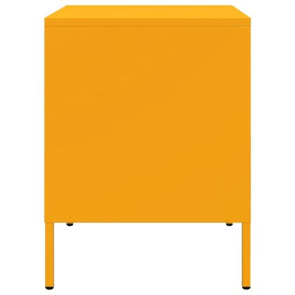 Нощни шкафчета 2 бр горчица жълто 36x39x50,5 см стомана