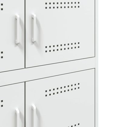 Бюфет, бял, 68x39x79 см, стомана