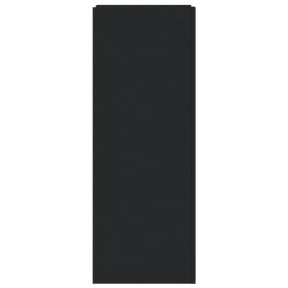 Шкаф за обувки, черен, 52x37,5x100 см, инженерно дърво