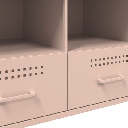 ТВ шкаф, розов, 100,5x39x50,5 см, стомана