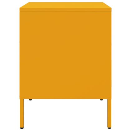 Нощни шкафчета 2 бр горчица жълто 36x39x50,5 см стомана
