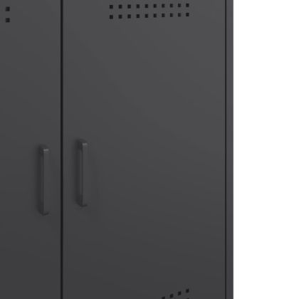 Бюфет, черен, 68x39x79 см, стомана