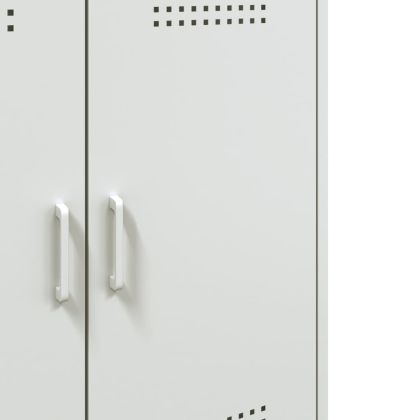 Бюфет, бял, 68x39x79 см, стомана