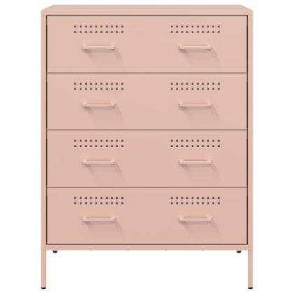 Бюфет, розов, 68x39x89 см, стомана