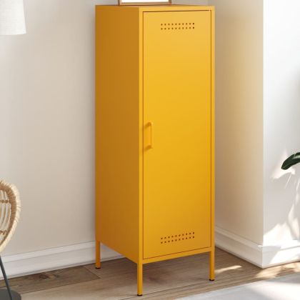 Висок шкаф, горчица жълто, 36x39x113 см, стомана