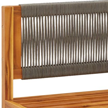 Градински комплект от 6 дивана с възглавници, дърво, акация и въже