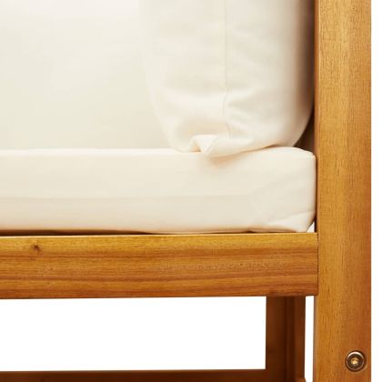 Ъглов градински диван с възглавници, дърво, акация и въже