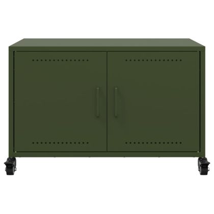 ТВ шкаф, маслиненозелен, 68x39x43,5 см, стомана