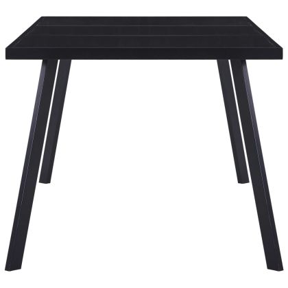 Трапезна маса, черна, 160x80x75 см, закалено стъкло