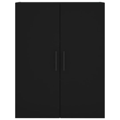 Стенен шкаф черен 69,5x34x90 см