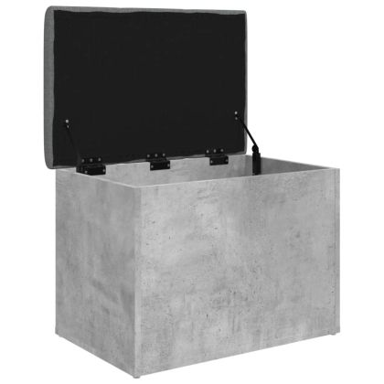 Пейка за съхранение, бетонно сив, 62x42x45 см, инженерно дърво