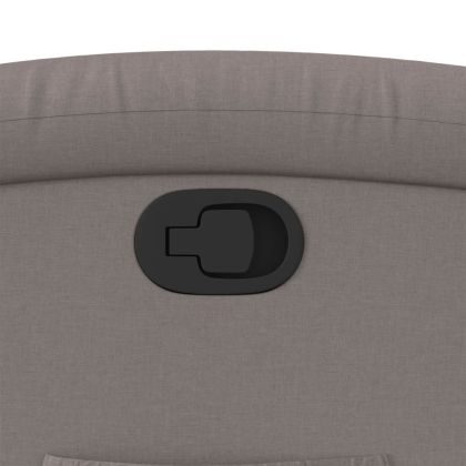 Изправящ реклайнер стол, таупе, текстил