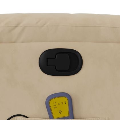 Изправящ масажен наклоняем стол, кремав, микрофибърен текстил