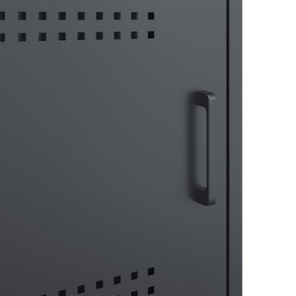 Нощно шкафче, антрацит, 36x39x50,5 см, стомана