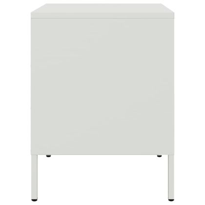 Нощни шкафчета 2 бр бял 36x39x50,5 см стомана