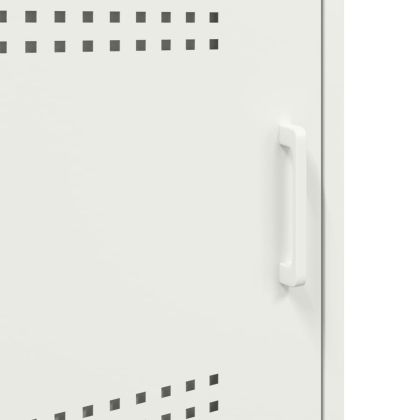 Нощно шкафче, бяло, 36x39x68 см, стомана