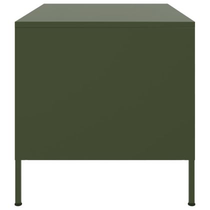 Маса за кафе, маслиненозелено, 68x50x50,5 см, стомана