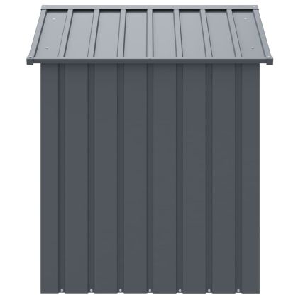 Кучешка къща с покрив, антрацит, 117x103x123 см, стомана