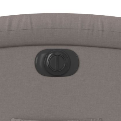 Електрически реклайнер стол, таупе, текстил