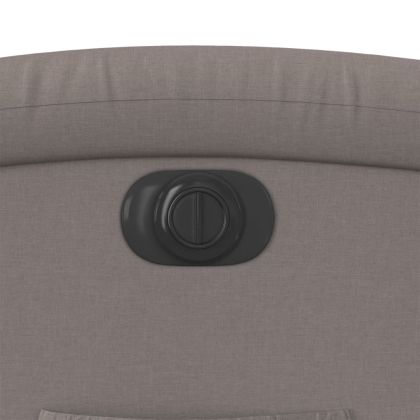 Електрически изправящ реклайнер стол, таупе, текстил