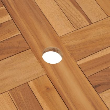 Сгъваема градинска маса, 85x76 см, тиково дърво масив