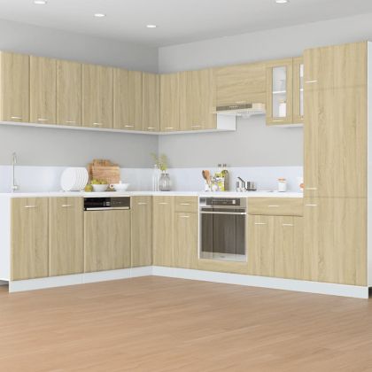 Хладилник "Lyon" дъб сонома 60x57x207 см, инженерно дърво