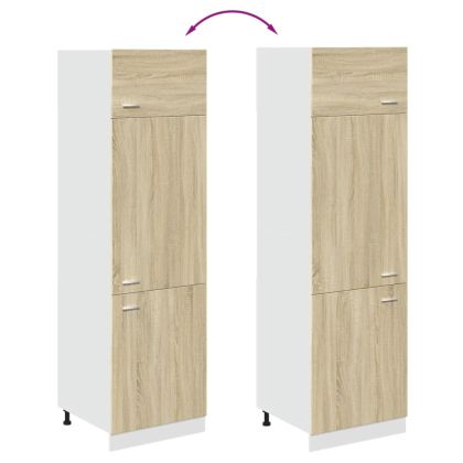 Хладилник "Lyon" дъб сонома 60x57x207 см, инженерно дърво