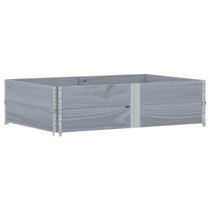 Палетни страници, сив, 2 бр, 150x100 см, борова дървесина масив