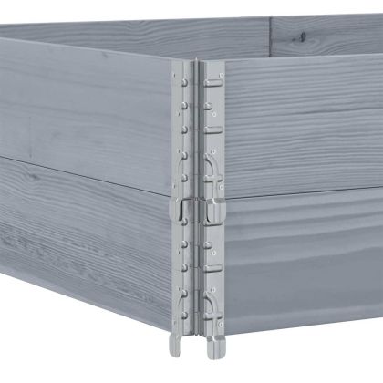 Палетни страници, сив, 2 бр, 150x100 см, борова дървесина масив