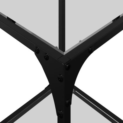 Маси за кафе с прозрачен стъклен плот 2 бр 30x30x40 см стомана