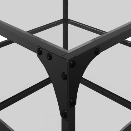 Маси за кафе с прозрачен стъклен плот 2 бр 50x50x45 см стомана