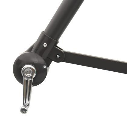 Градински чадър със стоманен прът, син, 246x246x230 см